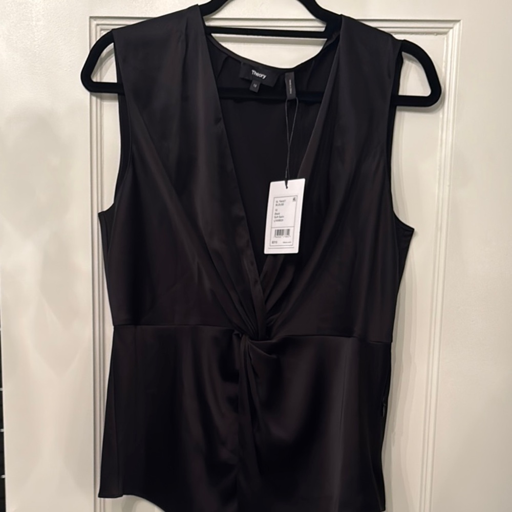 Theory Black Sleeveless Top